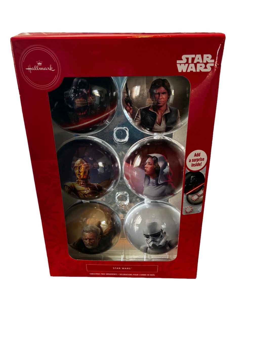 Hallmark Star Wars Tin Ornament Set of 6 Fillable Christmas Decor